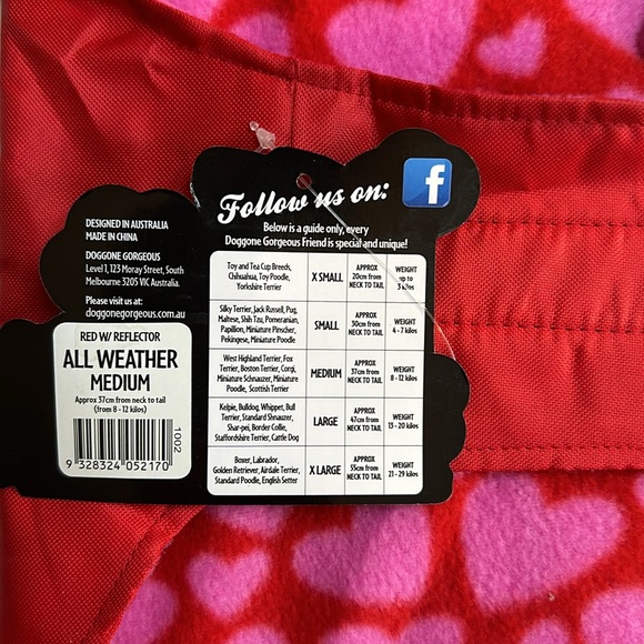 DOGGONE GORGEOUS (DGG) - RED WITH REFLECTOR DOG COAT- Limited Edition - Picture 6 of 6